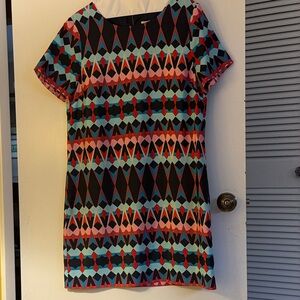 Geometric Multicolor Mini Dress